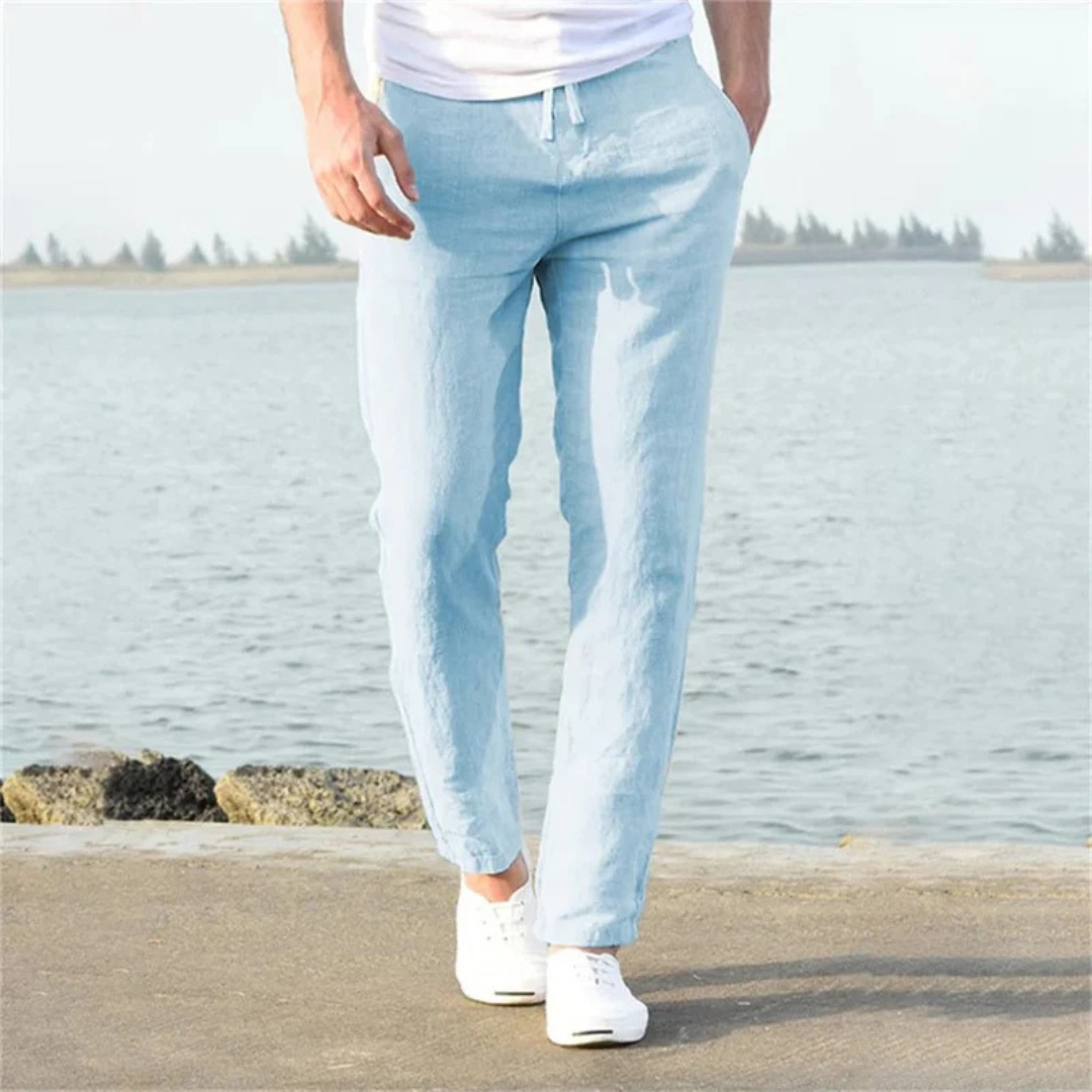 Timo | Herren Leichte Luftige Leinenhose
