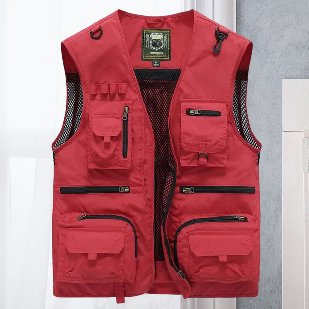 Tobias | Herren Atmungsaktive Outdoor Multitaschen Weste