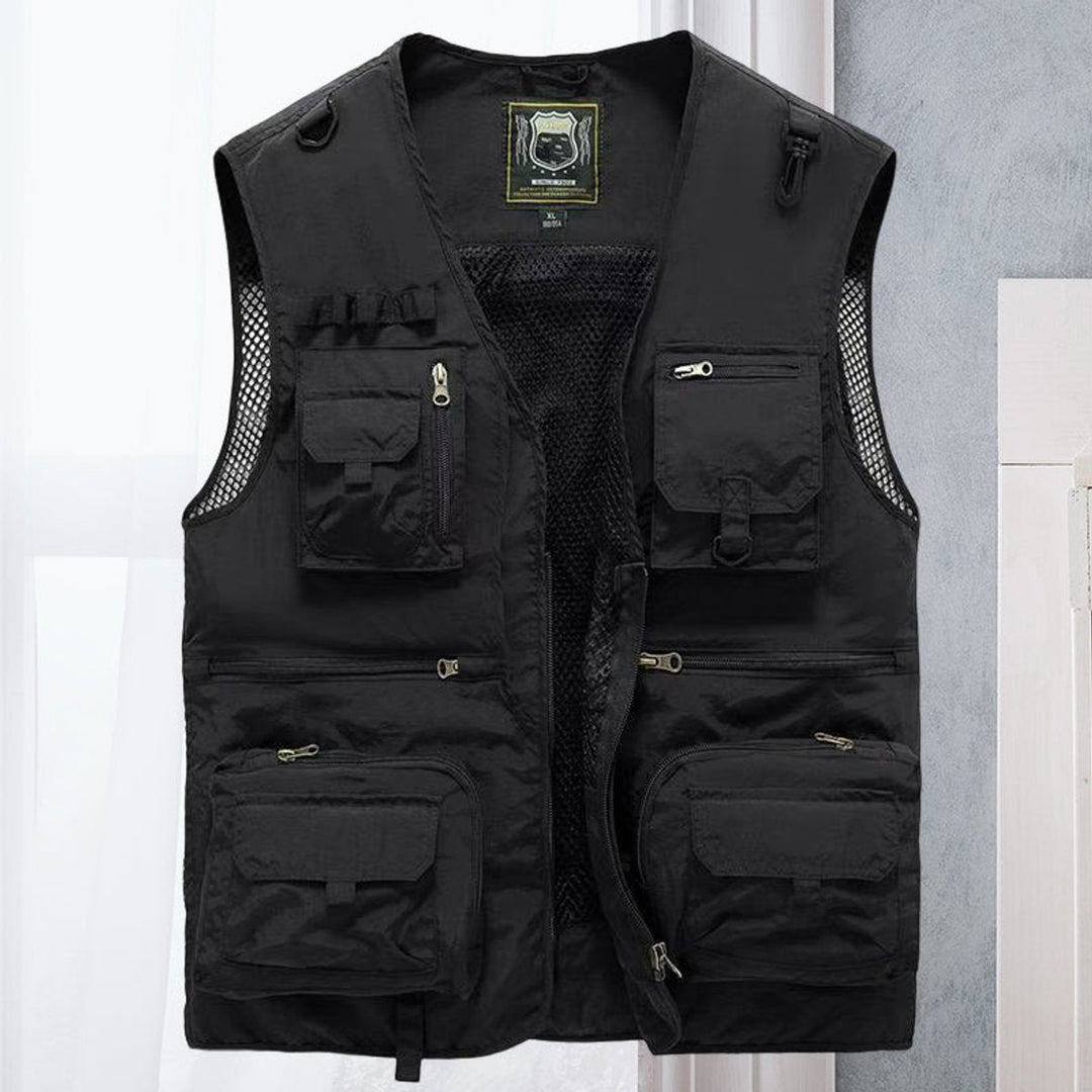 Tobias | Herren Atmungsaktive Outdoor Multitaschen Weste