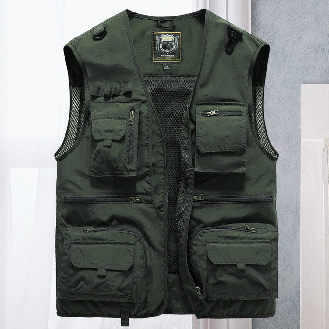 Tobias | Herren Atmungsaktive Outdoor Multitaschen Weste