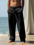 Tobias | Herren Bequeme Leinenhose Seitentaschen