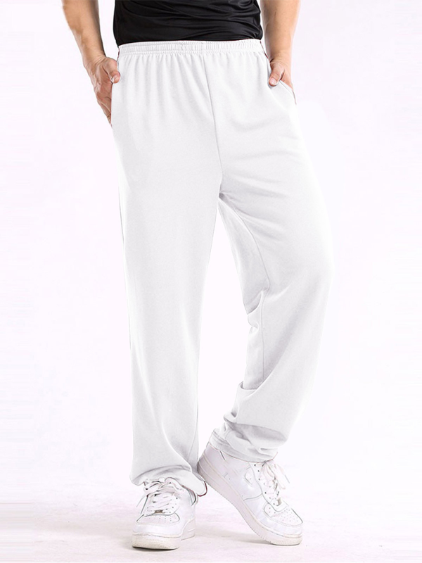 Tobias Herren Freizeithose mit elastischem Bund und Seitentaschen – Creme