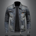 Tobias | Herren Retro Vintage Jeansjacke mit Reißverschluss