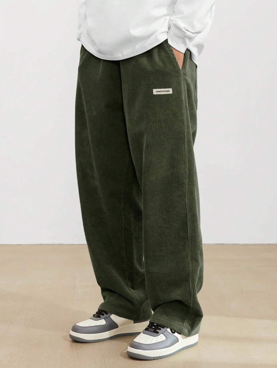 Tom | Herren Weite Baggy Hose Verstellbarer Bund