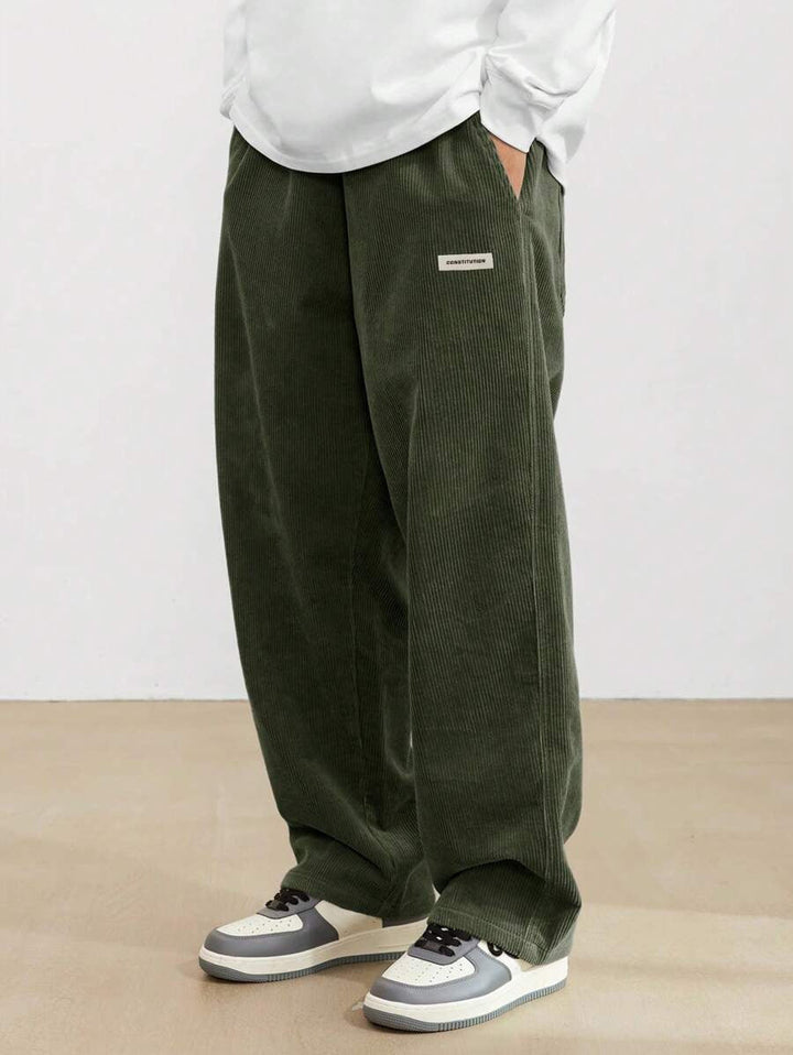 Tom | Herren Weite Baggy Hose Verstellbarer Bund