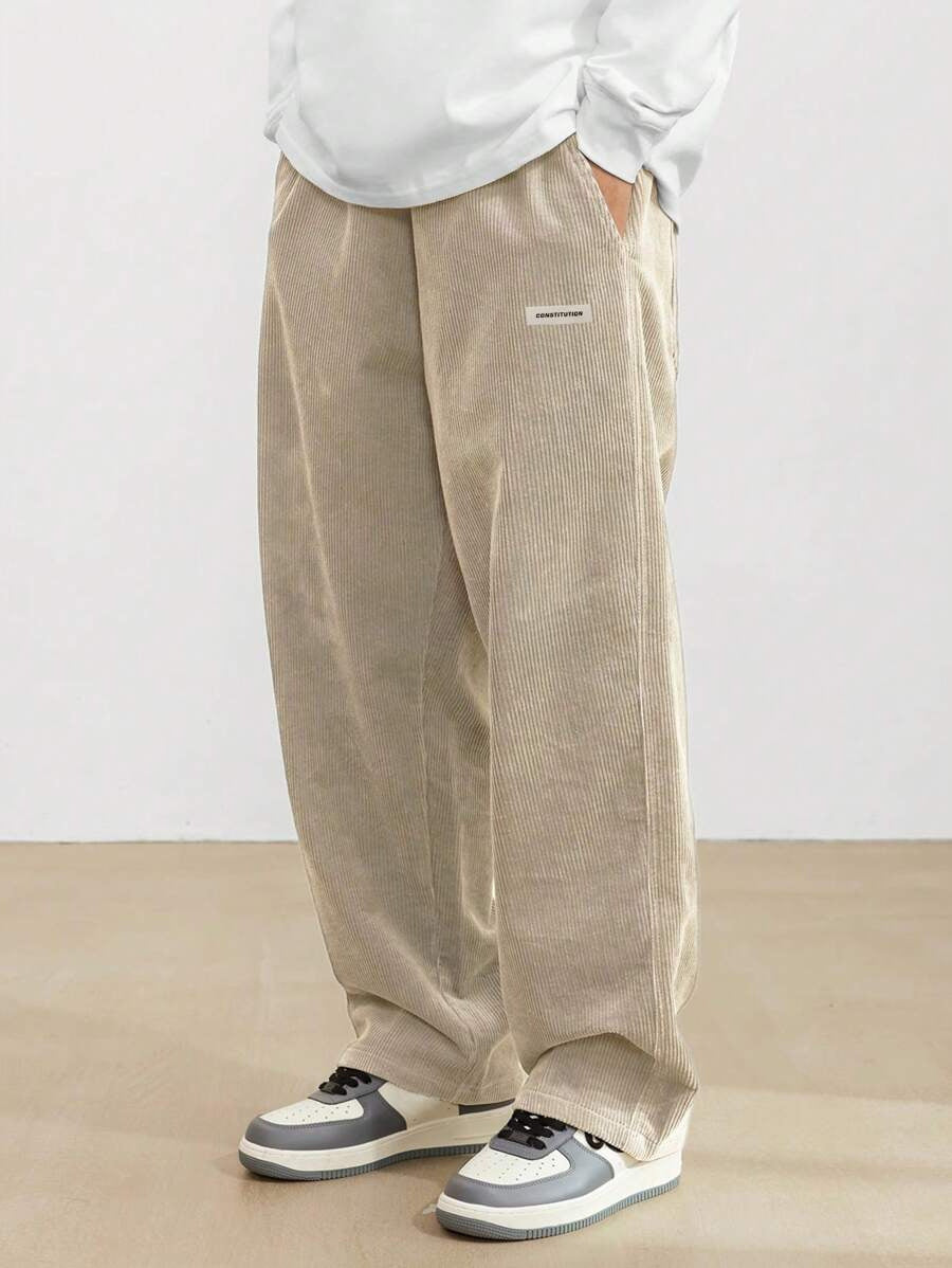 Tom | Herren Weite Baggy Hose Verstellbarer Bund