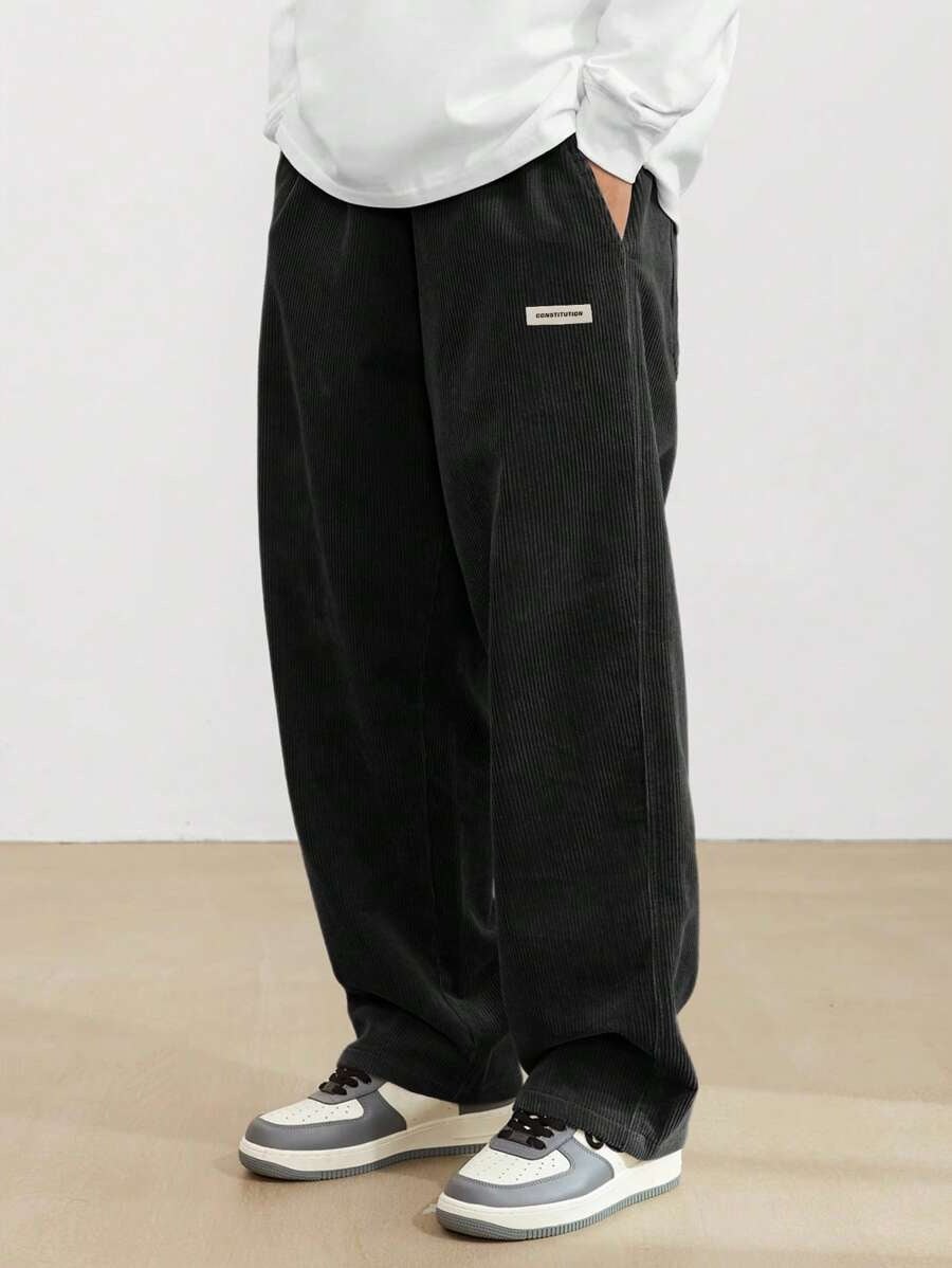 Tom | Herren Weite Baggy Hose Verstellbarer Bund