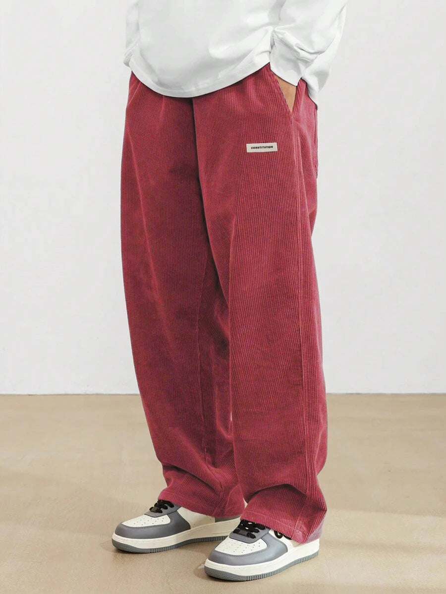 Tom | Herren Weite Baggy Hose Verstellbarer Bund