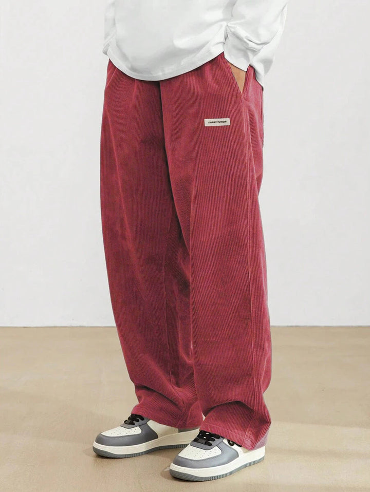 Tom | Herren Weite Baggy Hose Verstellbarer Bund