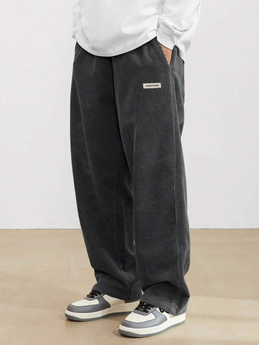 Tom | Herren Weite Baggy Hose Verstellbarer Bund