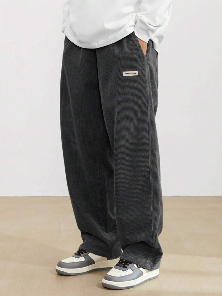 Tom | Herren Weite Baggy Hose Verstellbarer Bund