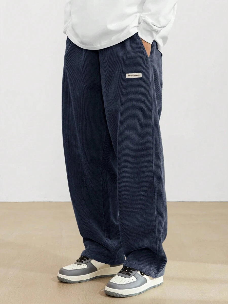 Tom | Herren Weite Baggy Hose Verstellbarer Bund