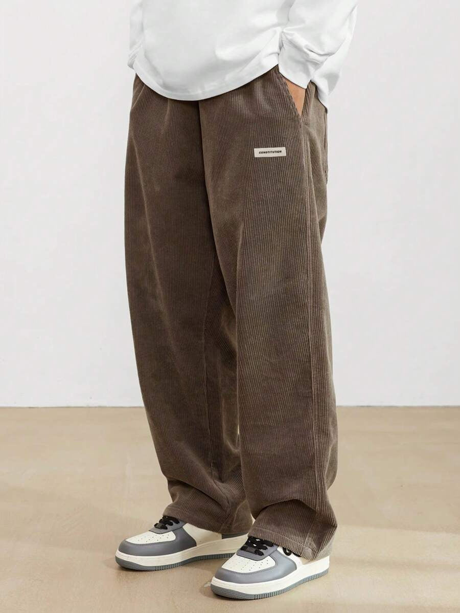 Tom | Herren Weite Baggy Hose Verstellbarer Bund