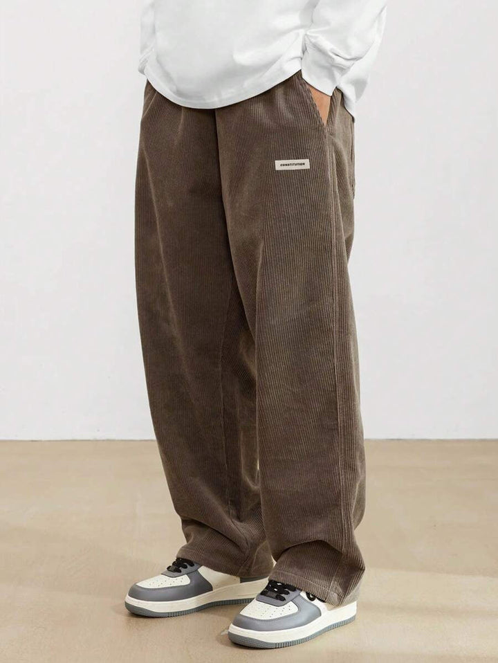 Tom | Herren Weite Baggy Hose Verstellbarer Bund