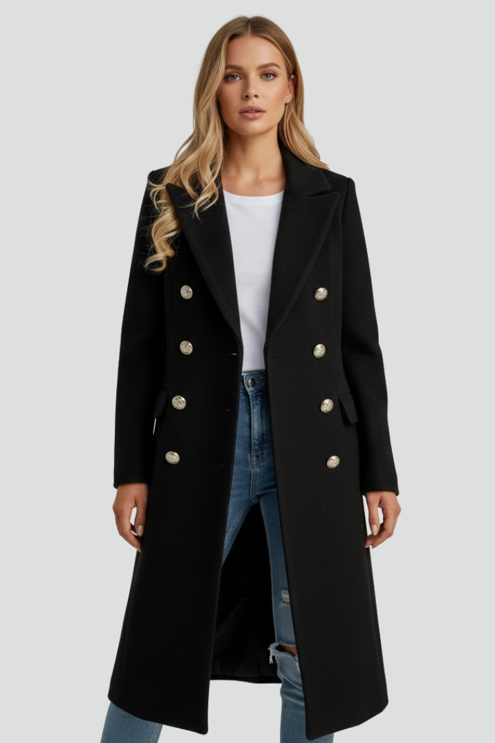 Trenchcoat Damen mit Doppelter Knopfleiste und Revers