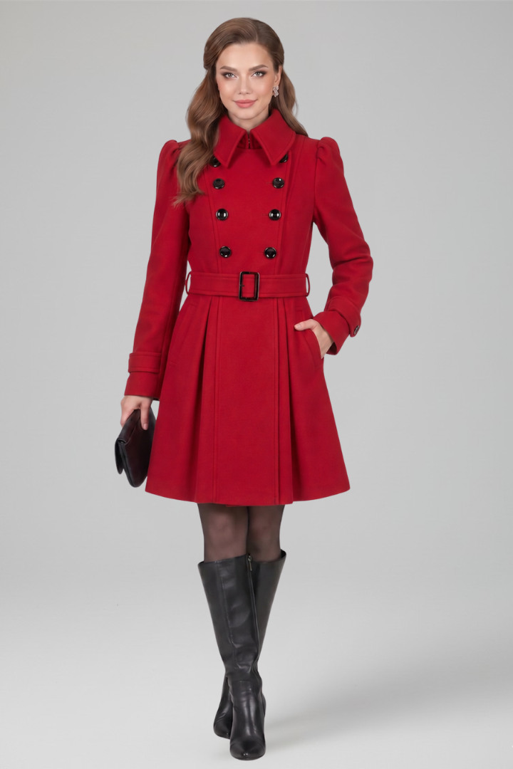 Trenchcoat Damen mit Kapuze und Doppelter Knopfleiste