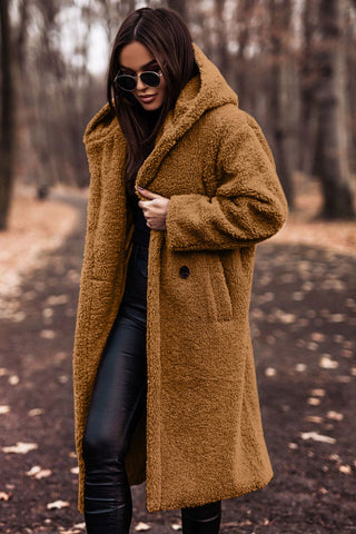 Trenchcoat Damen mit Kapuze und Langem Schnitt