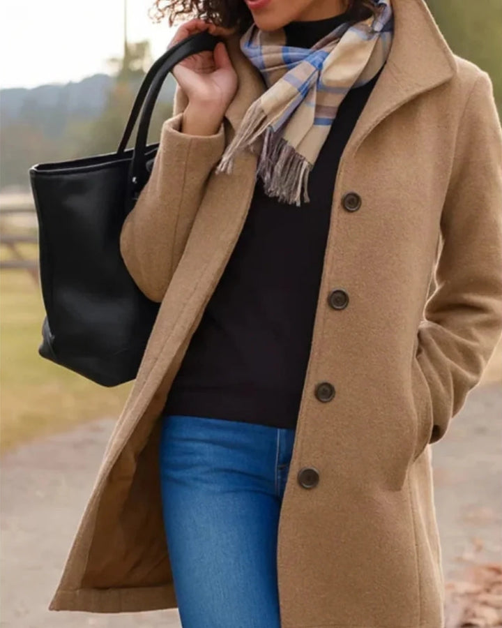 Trenchcoat Damen mit Langem Schnitt und Klassischem Revers