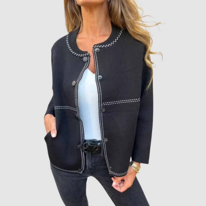 Übergangsjacke Damen mit Reißverschluss und Kordelzugsaum