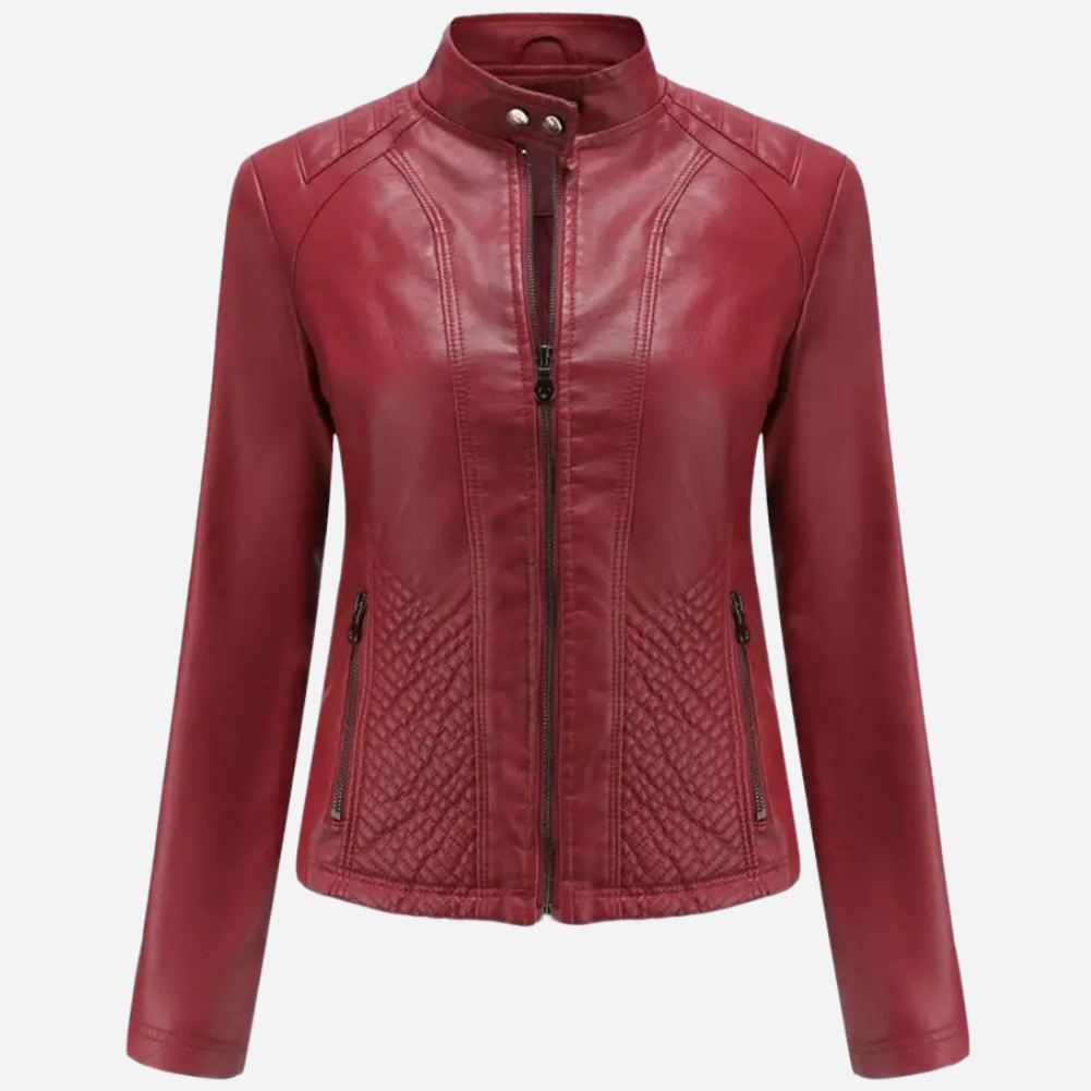 Übergangsjacke Damen mit Reverskragen und Diagonalem Reißverschluss