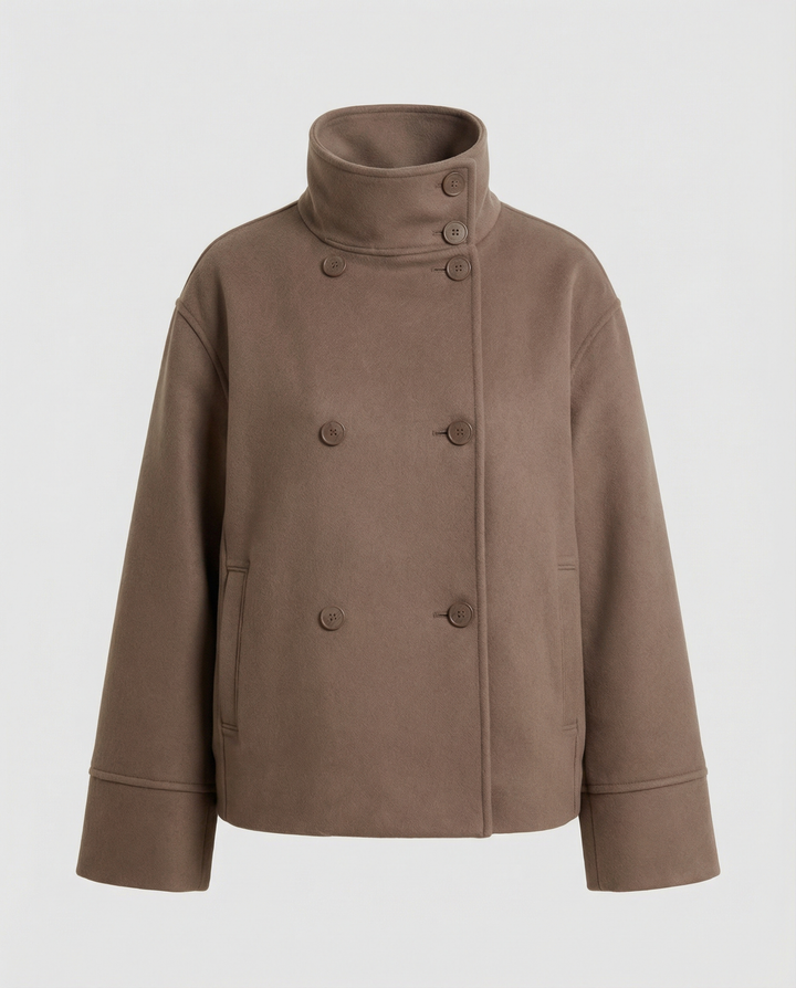 Übergangsjacke Damen mit Cropped-Schnitt und Knopfleiste
