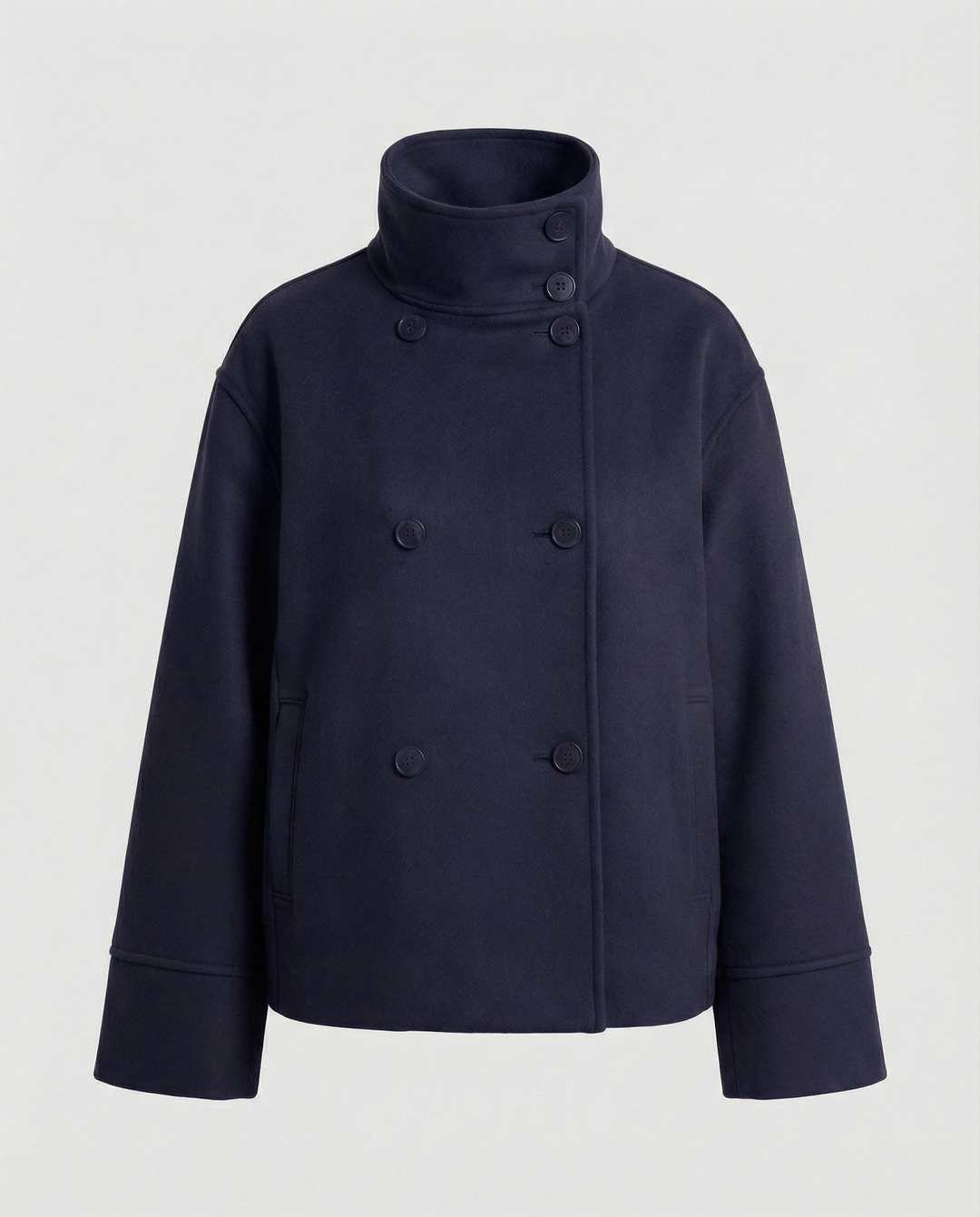 Übergangsjacke Damen mit Cropped-Schnitt und Knopfleiste