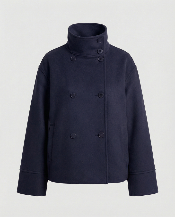 Übergangsjacke Damen mit Cropped-Schnitt und Knopfleiste