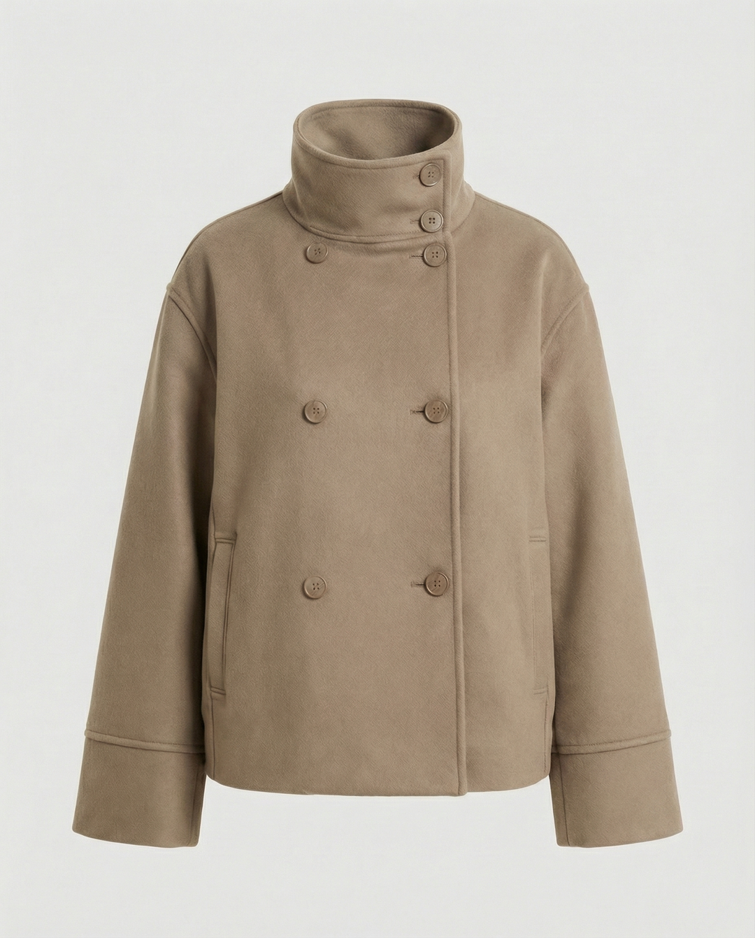 Übergangsjacke Damen mit Cropped-Schnitt und Knopfleiste