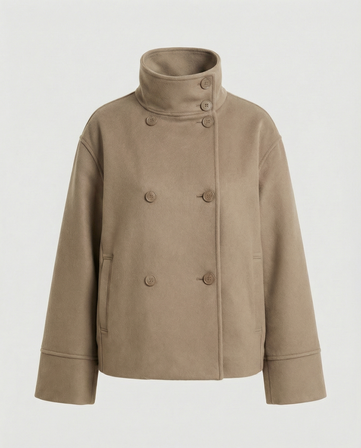 Übergangsjacke Damen mit Cropped-Schnitt und Knopfleiste