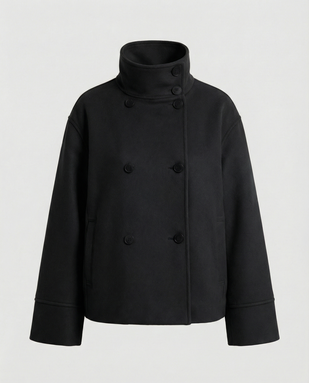 Übergangsjacke Damen mit Cropped-Schnitt und Knopfleiste