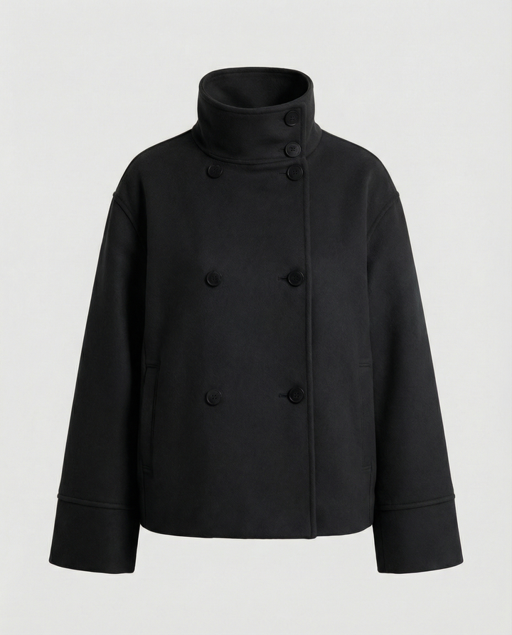 Übergangsjacke Damen mit Cropped-Schnitt und Knopfleiste