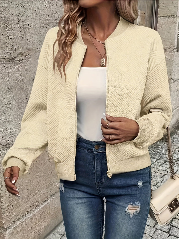 Übergangsjacke Damen mit Durchgehendem Reißverschluss und Leichtem Design