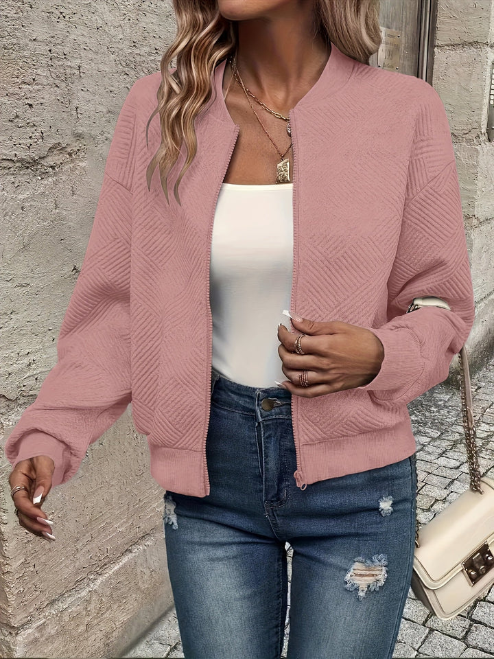 Übergangsjacke Damen mit Durchgehendem Reißverschluss und Leichtem Design