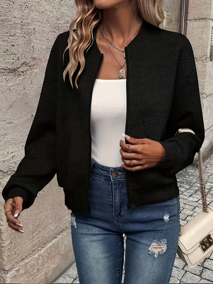 Übergangsjacke Damen mit Durchgehendem Reißverschluss und Leichtem Design