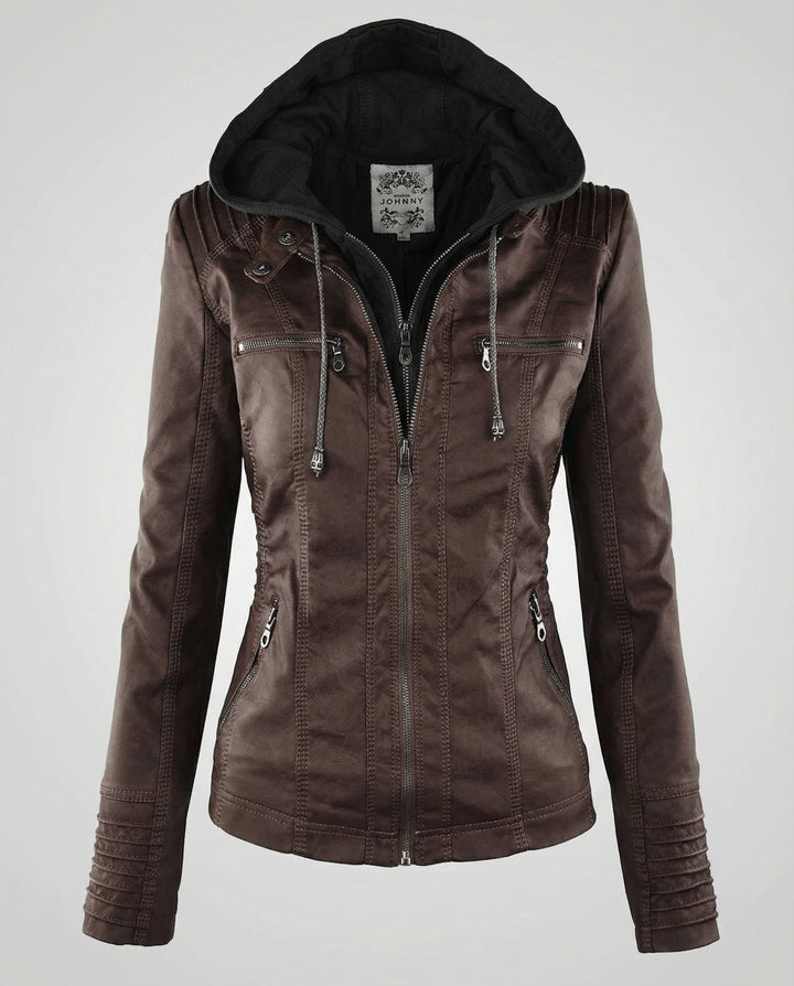 Übergangsjacke Damen mit Kapuze und Klassischem Schnitt