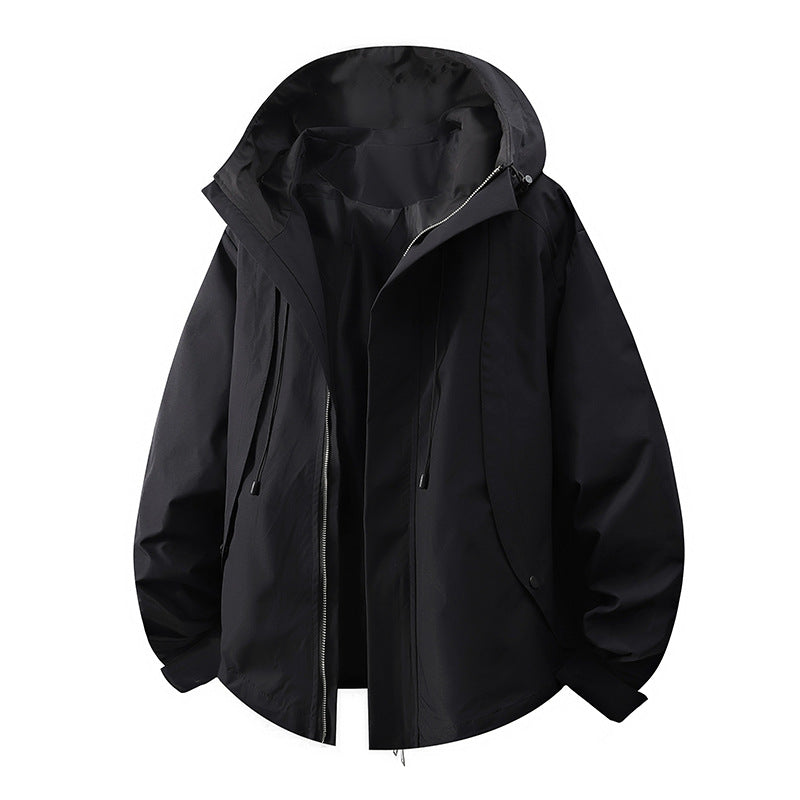 Übergangsjacke Damen mit Kapuze und Kordelzug