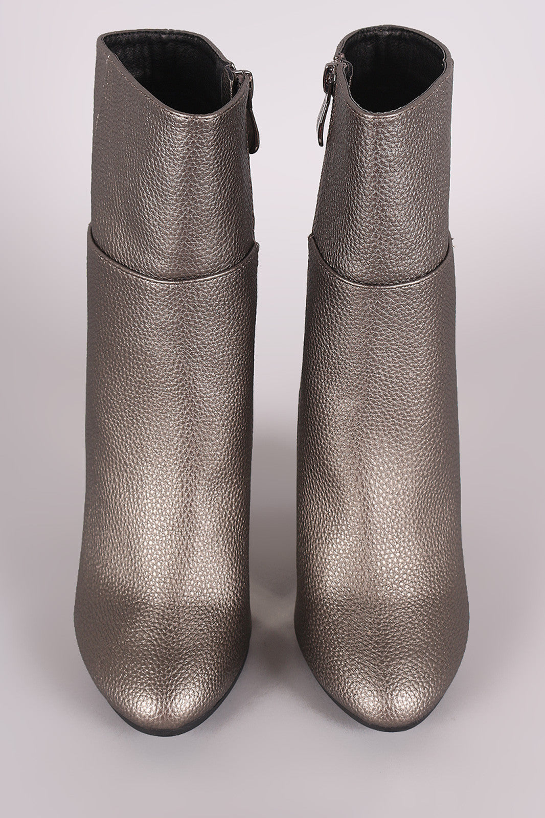 Ute Damen Metallic-Stiefeletten mit Blockabsatz