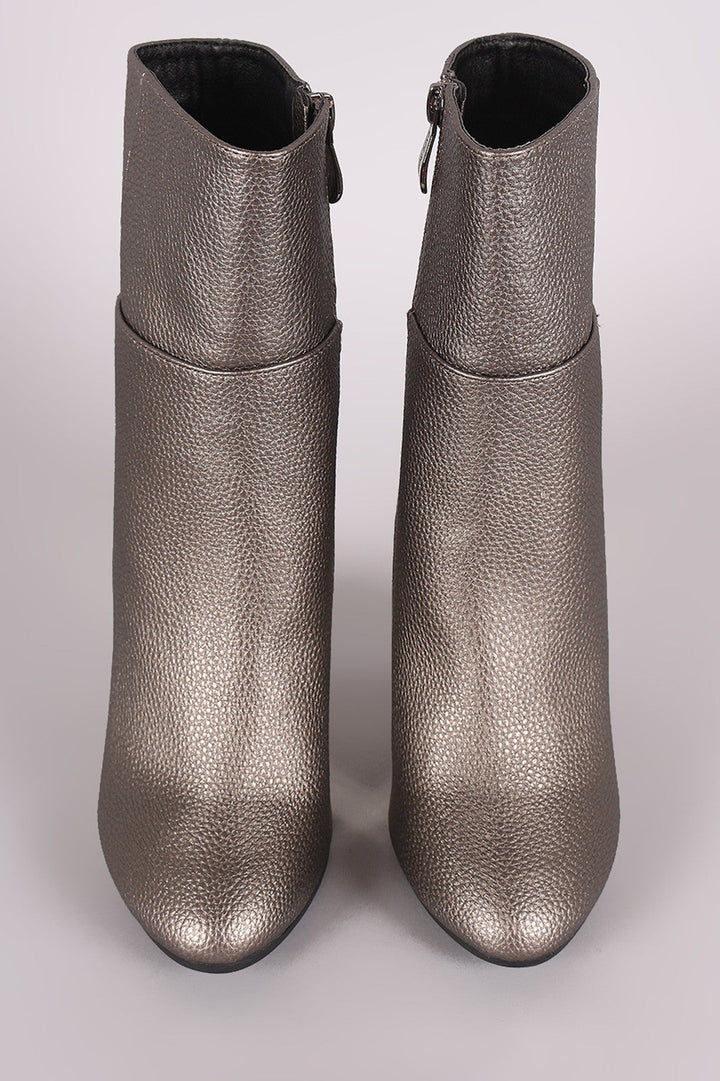 Ute Damen Metallic-Stiefeletten mit Blockabsatz