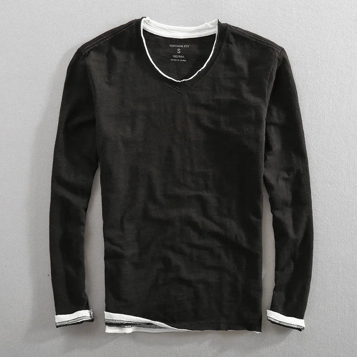 Valentin | Herren Langarm V-Neck Sweatshirt