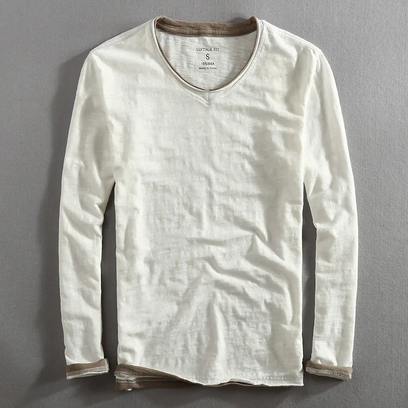 Valentin | Herren Langarm V-Neck Sweatshirt