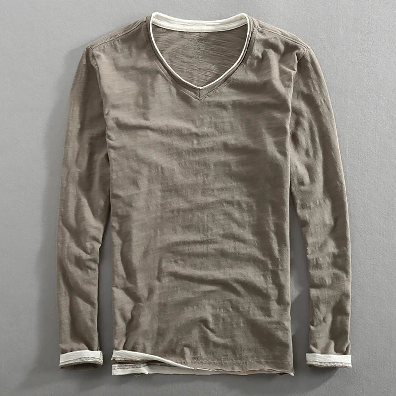 Valentin | Herren Langarm V-Neck Sweatshirt