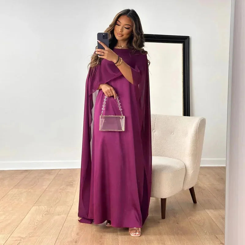 Valentina | Cape Maxikleid für Hochzeitsgäste