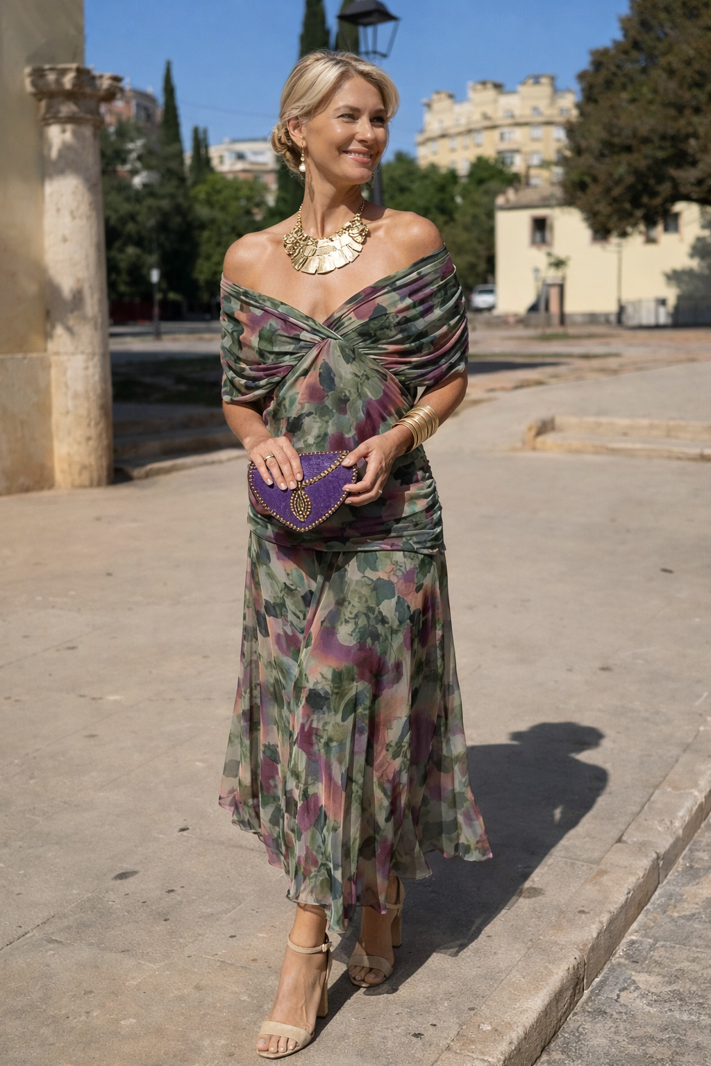 Valentina | Festliches Maxikleid mit V-Ausschnitt