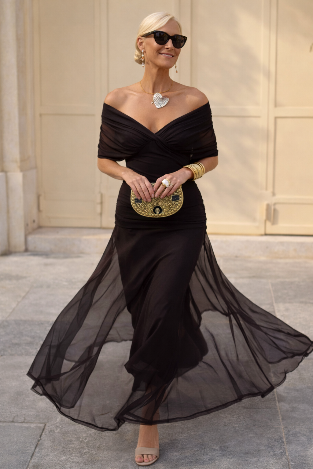 Valentina | Festliches Maxikleid mit V-Ausschnitt