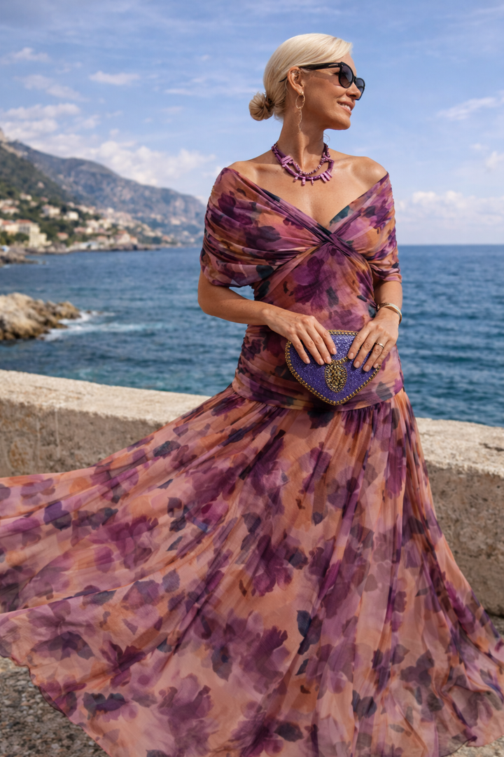 Valentina | Festliches Maxikleid mit V-Ausschnitt