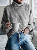 Tove | Damen Strickpullover mit Rollkragen und langen Ärmeln