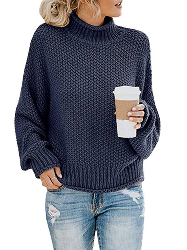 Damen Jumper mit Rollkragen aus Acrylstrick, lange Ärmel, Regular Fit – 6