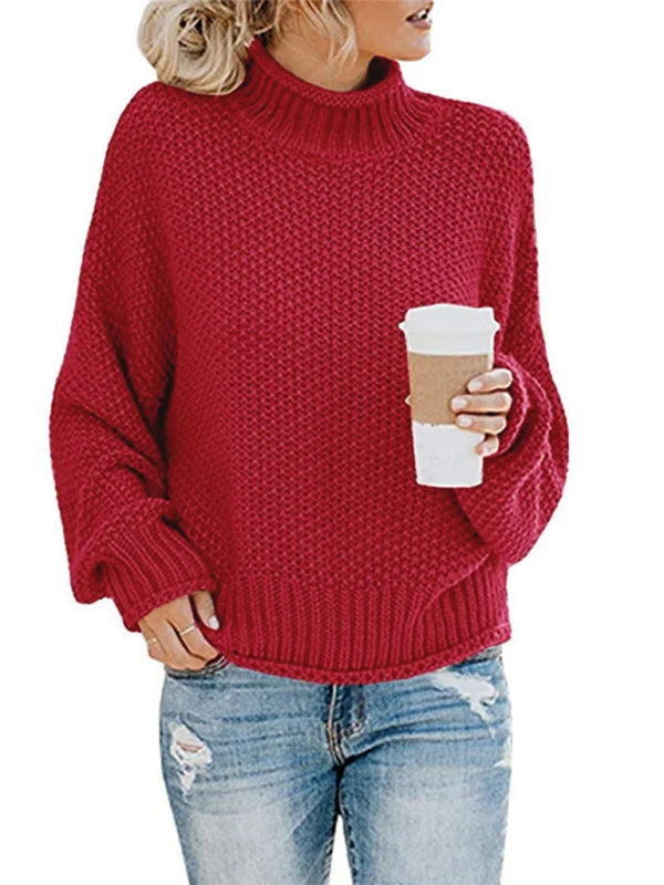 Damen Jumper mit Rollkragen aus Acrylstrick, lange Ärmel, Regular Fit – 7