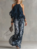 Vigdis | Weites Neckholder Hosenset