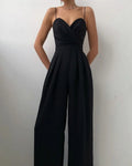 Vivienne | Damen Wickel Jumpsuit mit weitem Bein